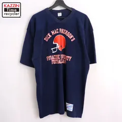 80s USA製 vintage Champion カレッジ アメフト プリント フットボールＴシャツ メンズ 表記XLサイズ