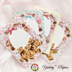 【メモお試しセット】ピンク スイーツ テディベア シリーズ