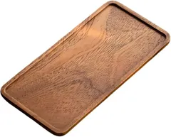 Chicer キャッシュトレイ 25cmx12cm カルトン アクセサリートレイ コイントレー 釣り銭トレー キャッシュトレー お会計トレー お会計皿 お洒落 高級 小物入れ 玄関 木製 長方形(ブラウン,  お札が収まるサイズ)