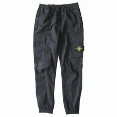 ストーンアイランド STONE ISLAND カーゴ ジョガー パンツ コンパスバッジ ロゴ ストレッチ ガーメントダイ K1S153100313S0010 W29 黒 ブラック メンズ ◆８のサムネイル