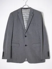 BURBERRY BLACK LABEL/バーバリー ブラックレーベル 裏地チェック ニットジャージーストレッチ テーラードジャケット【M】【MJKA73951】