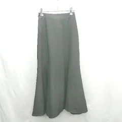 ◇ ⊂ INGNI イング リボン部分ゴム 裏地無 ロング丈 フレア スカート サイズF ブラック レディース E  【1501160011268】