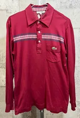 70'S-80'S CHEMISE LACOSTE レトロ 長袖 ポロシャツ Mほど シュミーズ ラコステ
