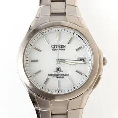 【美品】CITIZEN シチズン クロノグラフ メンズ腕時計 ホワイトシェル RECORD LABEL シチズン 腕時計 CITIZEN 時計 レコードレーベル