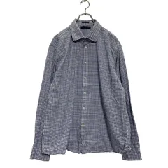 TOMMY HILFIGER 長袖 チェックシャツ XL ブルー ホワイト トミーヒルフィガー ビッグサイズ スリムフィット 古着卸 アメリカ仕入 a604-7349