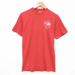 S/古着ヘインズ 半袖 ビンテージ Tシャツ メンズ 80s ニューイングランド クルーネック 赤 レッド 25aug23 中古