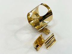 バンドレン　テナーサックス　ラバー用リガチャー　オプティマム　プレート２枚付き【中古】【西巣鴨】