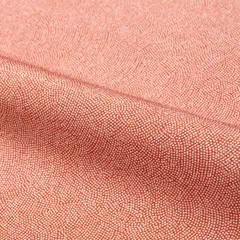 江戸小紋 鮫青海 臙脂 染一つ紋付き 丸に三つ巴紋 正絹 袷 身丈：約158cm 裄：約65.5cm