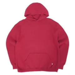 ラッセル RUSSELL 80s 80年代 ブランク スウェットパーカー フーディー MADE IN USA アメリカ製 プリントタグ 旧タグ 無地 ヴィンテージ 古着 メンズ パーカー レッド 赤 XL【中古】