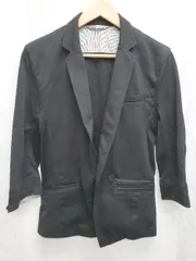 ◇ NICOLE CLUB FOR MEN ニコルクラブフォーメン 七分袖 ジャケット サイズ48 ブラック メンズ P  【1407100032907】