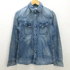 G■ナノユニバース/nano universe デニムシャツ/ウエスタンシャツ【M】青/men's/117【中古】■