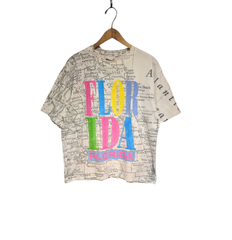 80s〜 "FLORIDA" Map Pattern printTee Singlestitch MADEINUSA