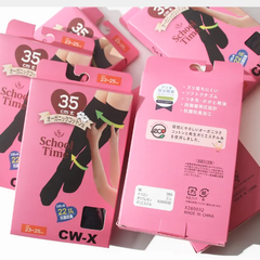 訳あり商品　「School  Time」　２個セット　くつ下　ソックス　学生　アツギ独自開発　ひきしめ２２hPa(足首)　抗菌防臭　３５ｃｍ丈　ブラック