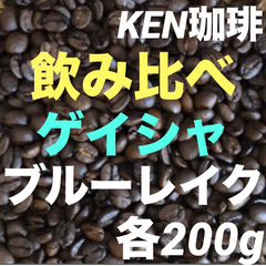 自家焙煎コーヒー豆　ゲイシャエチオピア産200g ✖️ブルーレイクグァテマラ産200g