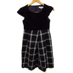 クミキョク ワンピース 半袖 フォーマル 発表会 ブランド トップス 黒 キッズ 女の子用 TLサイズ ブラック系 組曲 【中古】