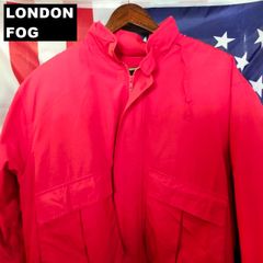80s LONDON FOG ロンドンフォグ 長袖 ワーク ジャケット 40 L ダウンライナー 3シーズン スタンドカラー 赤 レッド 10632