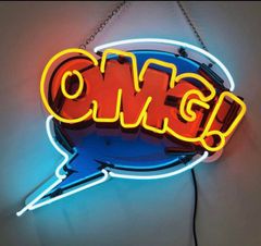 OMG! ポップアート風ネオンサイン インテリア照明　オーダーメイド