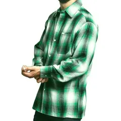 LA発祥 アメリカ製 CALTOP キャルトップ フランネル チェック 長袖 ボタンシャツ 緑