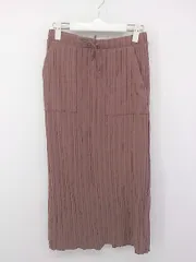 ◇ w closet ウエストゴム バックスリット ロング タイト ニットスカート サイズF ピンクベージュ系 レディース P  【中古】 【1212060001111】のサムネイル