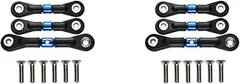 【在庫処分】MAKIVI 用6本ステアリングリンクロッドサーボロッドTT-02TT-02TTT02 TT02T 1/10 RCカーアップグレードパーツアクセサリー、ブルー
