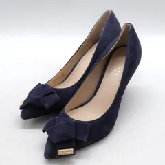 コールハーン パンプス ポインテッドトゥ ハイヒール ブランド シューズ 靴 レディース 6Bサイズ ネイビー COLE HAAN 【中古】