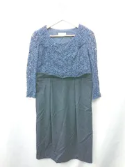 ◇ ⊂ Sweet Mommy スウィートマミー マタニティ 七分袖 ひざ丈 ワンピース サイズM ネイビー系 レディース E  【1409100014976】