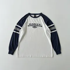 00s ハーレーダビットソン　ラグラン　ロンT 刺繍ロゴ　Harley-Davidson raglan sleeve y2k T1925 B4