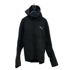 PUMA プリント スウェット パーカー プーマ M ブラック ラグラン 古着卸 アメリカ仕入 a607-6772