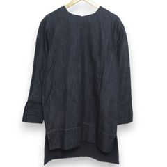 美品 MARNI マルニ 異素材ドッキング 切替 長袖 ひざ丈 デニムワンピース サイズ38 インディゴ レディース 古着 中古 USED
