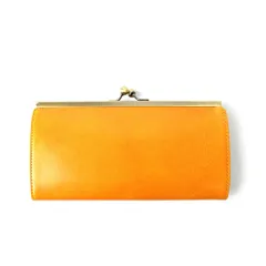 [スタイル オンバッグ] 長財布 がま口 メンズ レディース 革 イタリアンレザー (イエロー17) [並行輸入品] [イエロー17]