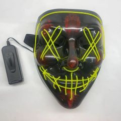 ハロウィンの光る仮面マスク　ハロウィンお化け パーティー 仮装　イエロー