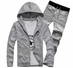 ジャージ スーツ 上下 男女兼用スウェットセットアップスポーツウェア メンズセットアップ 長袖ルームウェア 部屋着(グレー)