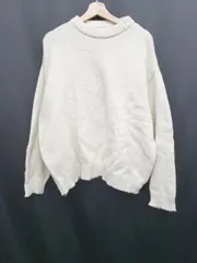 ◇ ⊇ MONO-MART モノマート ゆったり 長袖 ニット セーター サイズＭ アイボリー系 メンズ E  【1507160005009】