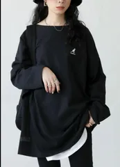 KANGOL×TREECAFE コラボロンT ブラック