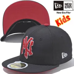 ニューエラ 5950キッズキャップ アンダーバイザー ニューヨークヤンキース ブラック レッド スノーホワイト New Era 59Fifty Kids Cap Under Visor New York Yankees Black Red Snow White