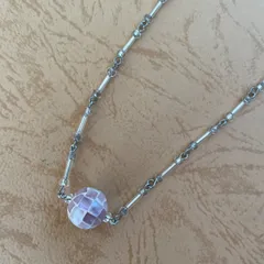 ピンクシェルボールのネックレス　N-21