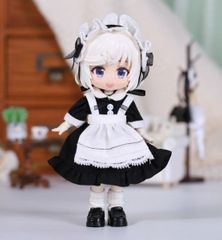 オビツ11　カチューシャ+ワンピース+エプロン　ねんどろいどどーる　ドレス　メイド服　コスプレ