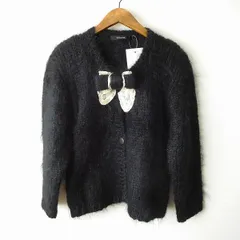 #wnc インゲボルグ INGEBORG カーディガン 黒系 モヘア リボン ニット レディース [853810]のサムネイル