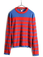 80s ビンテージ ■ リーバイス ボーダー 長袖 ニット セーター ( L メのサムネイル