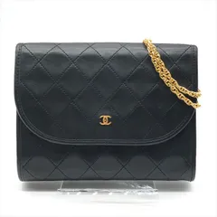 良品 CHANEL シャネル ココマーク ミニマトラッセ チェーン ショルダー バッグ ポーチ ブラック m14149