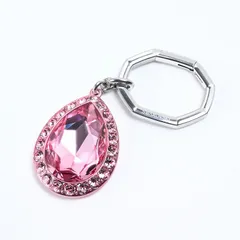 スワロフスキー キーリング キーホルダー ペアカット レディース ピンク 5666646 バッグチャーム