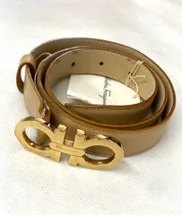 サルバトーレフェラガモ◆レザーベルト 茶✕ゴールド イタリア製 ヴィンテージ 2025年最新】ferragamo ベルトの人気アイテム - メルカリ