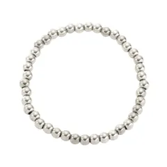 【シルバー × 5mm】[Cream dot. クリームドット公式] ブレスレット レディース ステンレス製 金属アレルギー つけっぱなし サージカルステンレス メタルボール 伸縮ゴム 着脱簡単 5サイズ 大人のサムネイル