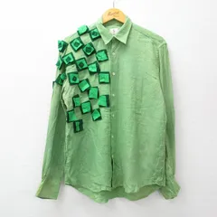 M/古着 長袖 シャツ メンズ 90s フェルト 緑他 グリーン 24jan11 中古 トップス