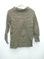 ◇ PLST プラステ 羊毛混 ボートネック サイドスリット 長袖 ニット セーター サイズM ブラウン レディース P  【1310020017827】