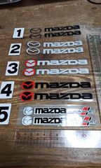 マツダ　高品質ステッカー　2個セット　ワンセットお選び下さい　反射シルバー