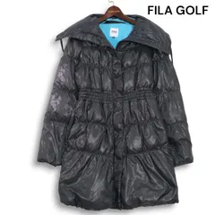 FILA GOLF フィラ ゴルフ 秋冬★ ビッグカラー ロング ダウン コート Sz.M レディース