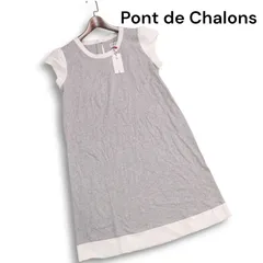 【新品 未使用】 Pont de Chalons ポンデシャロン 春夏 スリーブ切替♪ 半袖 カット ワンピース Sz.38　レディースのサムネイル