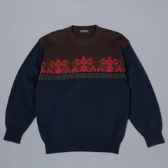 YSL Yves Saint Laurent イブ サンローラン 長袖 ニット セーター L相当 ネイビー KT60‐D1‐KGのサムネイル