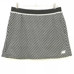 【超美品】ニューバランスゴルフ スカート 黒×白 総柄 内側インナーパンツ レディース 2(L) ゴルフウェア 2024年モデル New Balance